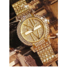 여성) 다이아몬드, 사파이어, 금장, 캐주얼 팔찌 시계