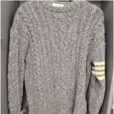 톰브라운 아란케이블 니트 다크그레이