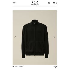 씨피컴퍼니 램스울 지퍼 가디건 블랙 XXL