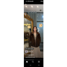 셀럽제이 밍크자켓