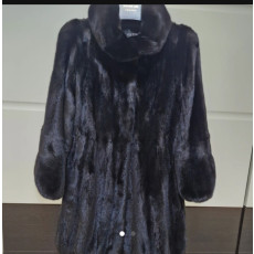 블랙그라마 밍크하프코트