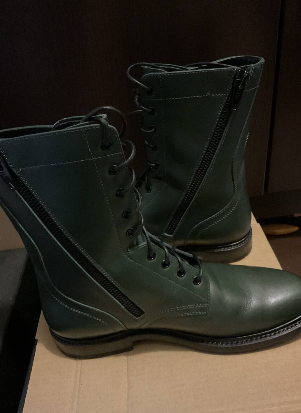 셀린느 레인저 컴뱃 부츠 카키 43