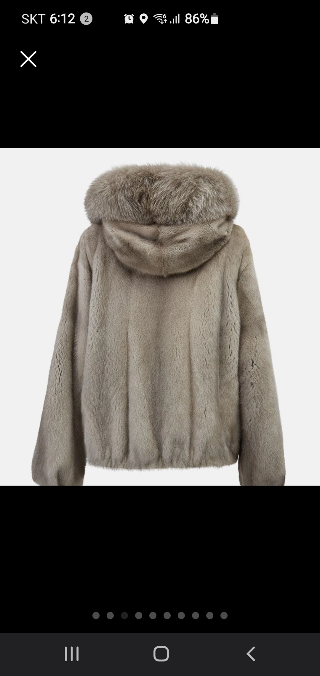 르투아사가폭스퍼후드휘메일풀스킨밍크