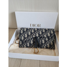 티올 새들 파우치 오블리크 자카드 체인 파우치백