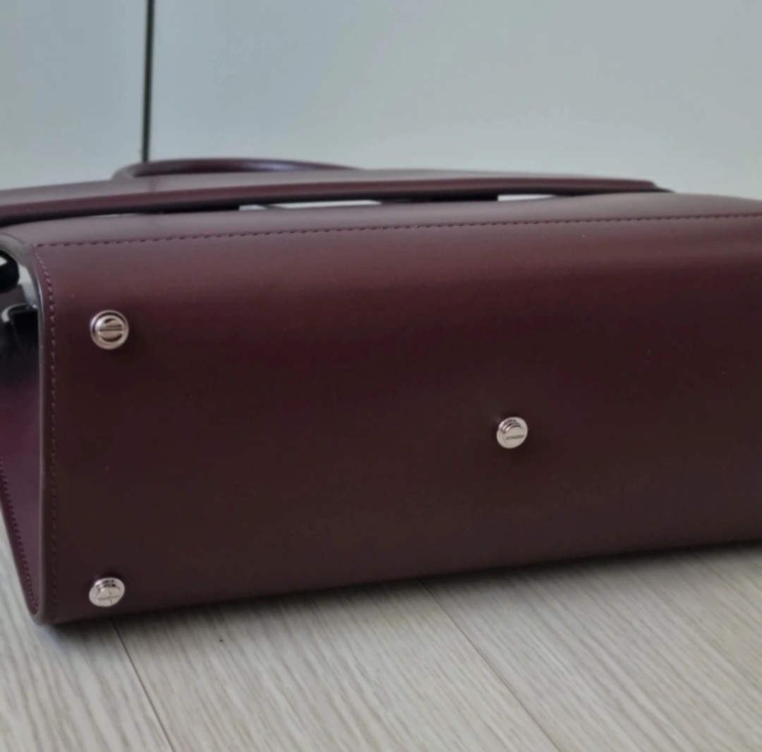 지방시 호라이즌 버건디 숄더 토트백