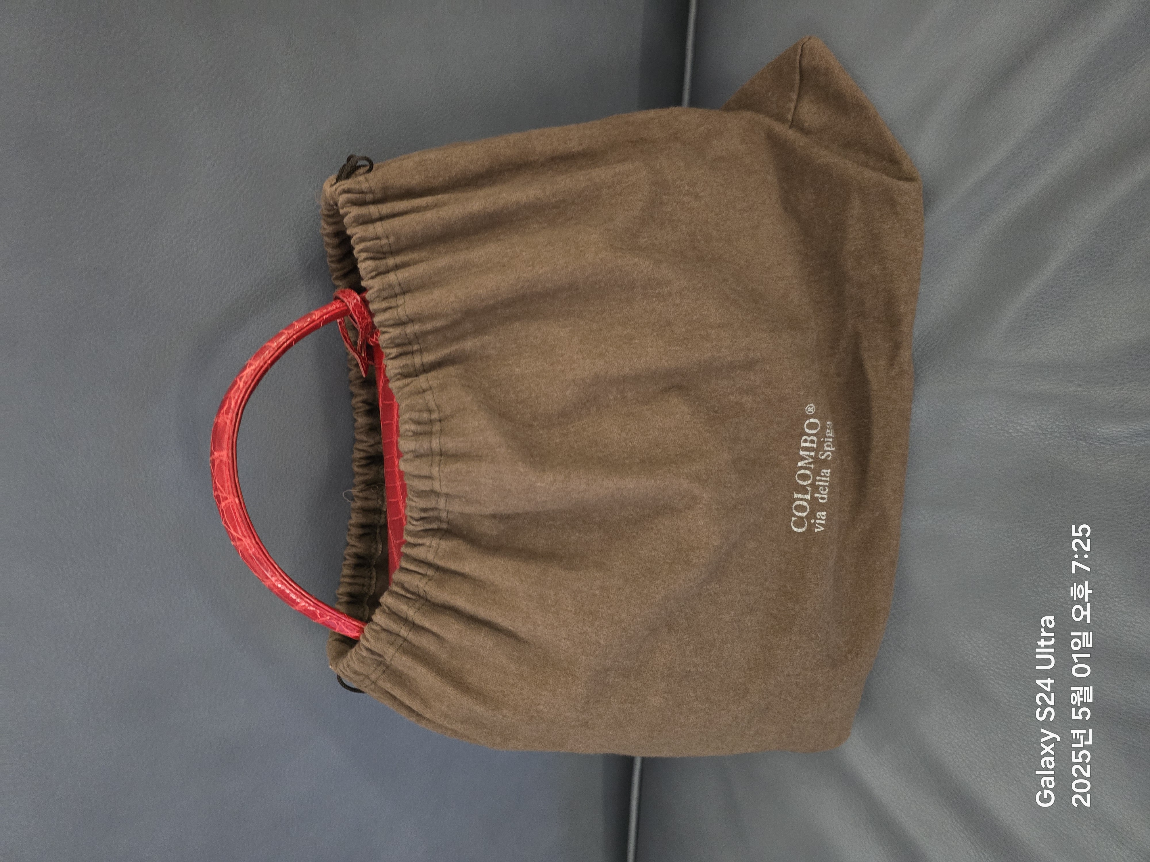 콜롬보 악어 가죽 토트백 레드