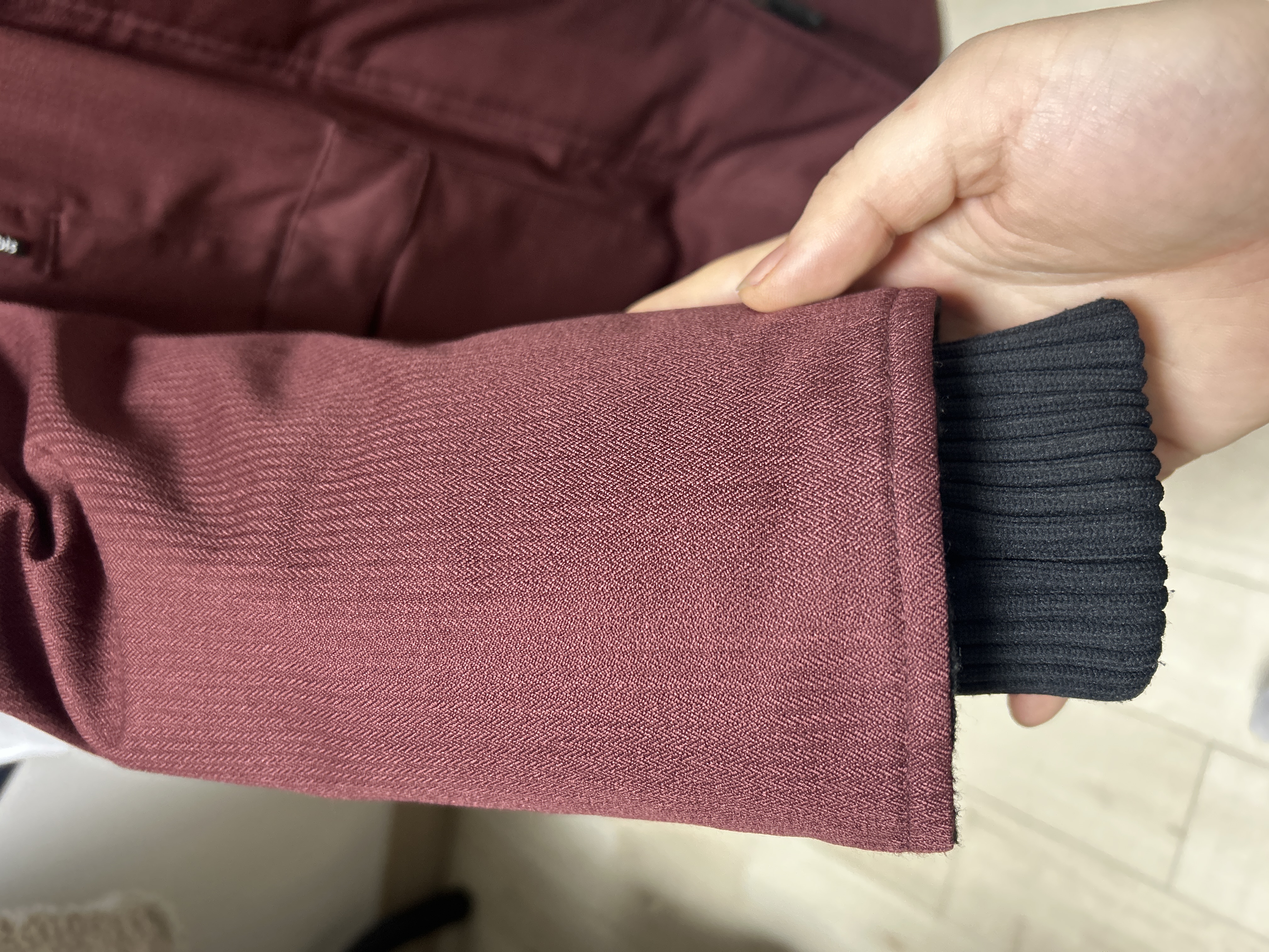 노비스 여성패딩 버건디 s